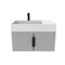 Castello Usa Amazon 30-inch Gray Left Vanity Set with White Top and Black Handles CB-MC-30G-BL-2056L-WH - alternate 4